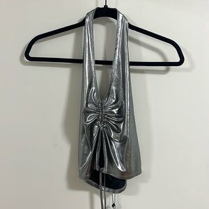 Motel Rocks chrome halter top
